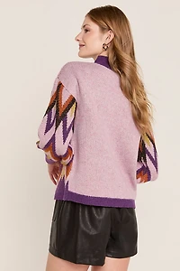 Anita Embellished Diamond Pullover Sweater