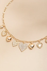 Patsy Mixed Heart Charm Pendant Necklace