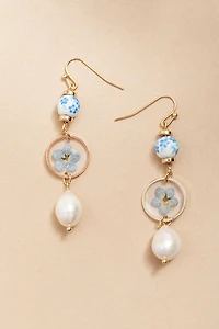 Jillian Ceramic Floral Drop Earrings