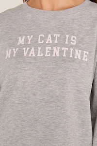 My Cat Is Valentine Graphic Sweatshirt