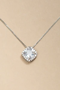 Debra Halo Short Crystal Pendant Necklace