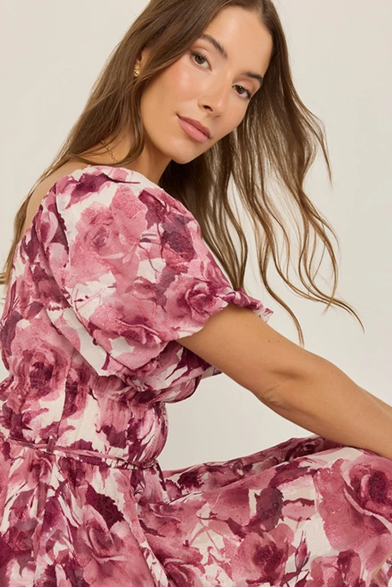 Millie Puff Sleeve Floral Mini Dress