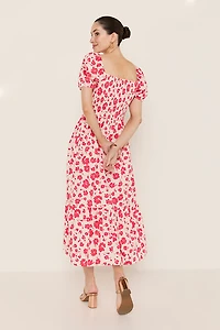 Ines Puff Sleeve Floral Maxi Dress