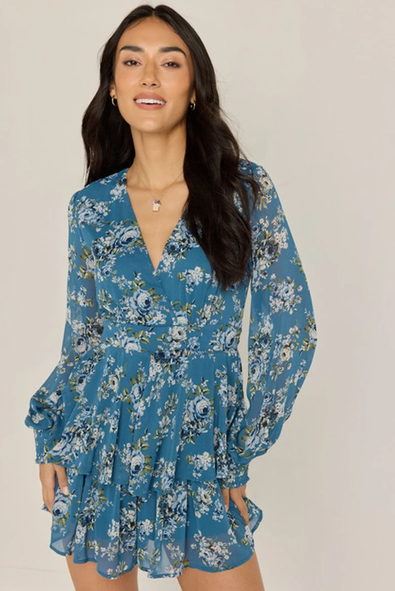 Courtney Tiered Floral Romper