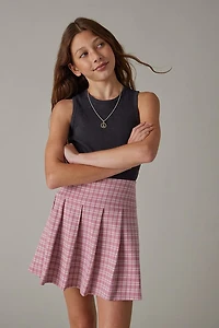 Hello Franki Plaid Pleated Skort for girls
