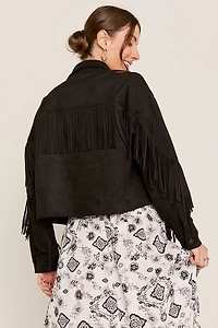 Rita Faux Suede Button Down Jacket