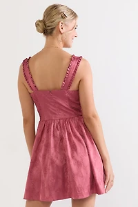 Amanda Jacquard Fit And Flare Mini Dress