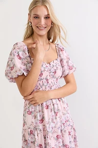 Carmella Floral Smocked Waist Maxi Dress