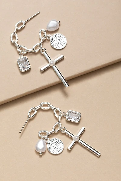 Cassandra Hoop Charm Earrings