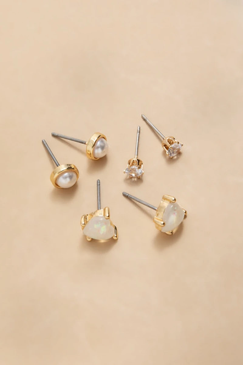 Irene Mixed Style Stud Earring Set
