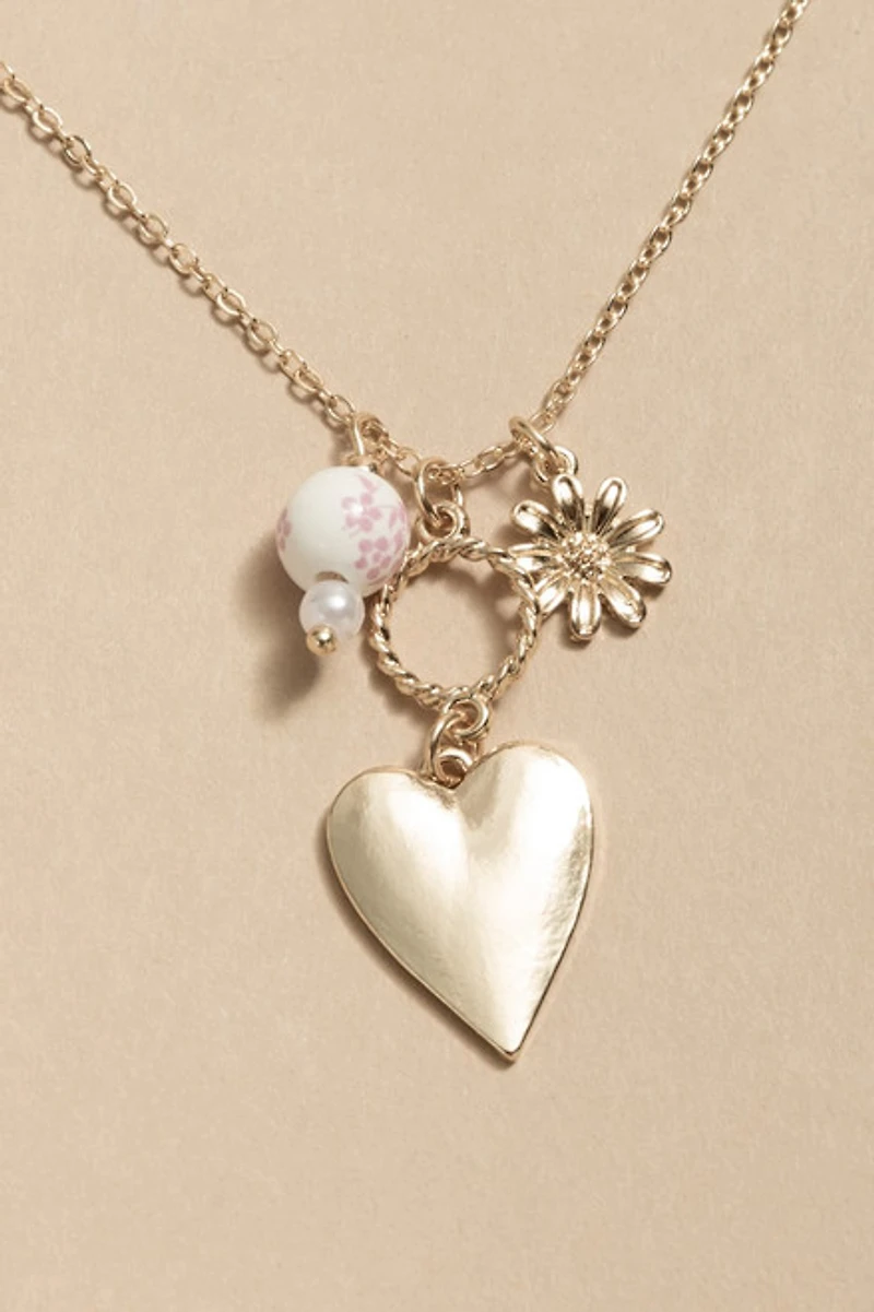 Elsa Layered Charm Pendant Necklace