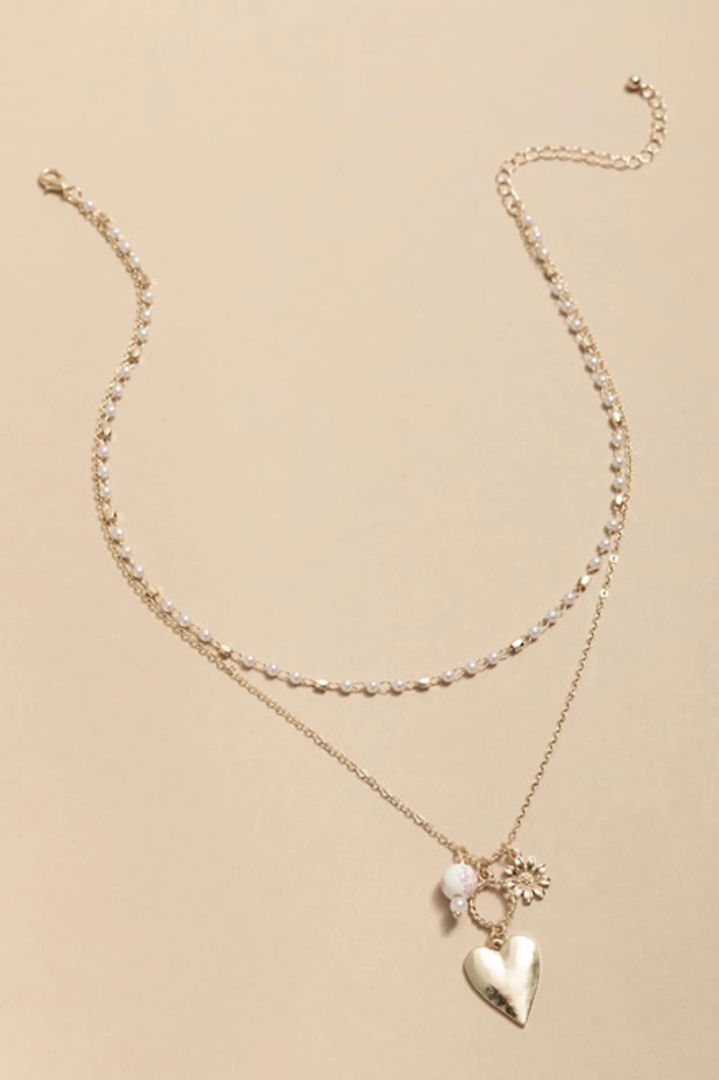 Elsa Layered Charm Pendant Necklace