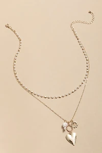 Elsa Layered Charm Pendant Necklace