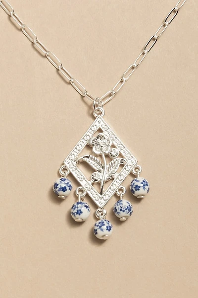 Tommie Rose With Ceramic Beads Pendant Necklace