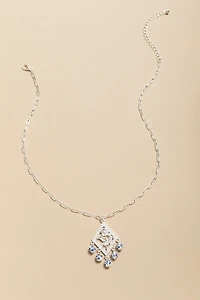 Tommie Rose With Ceramic Beads Pendant Necklace