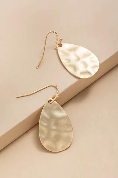 Alice Satin Hammered Teardrop Earrings