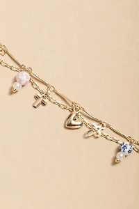 Brittany Mixed  Charm Chain Bracelet
