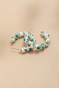Marie Ceramic Ball Hoop Earrings