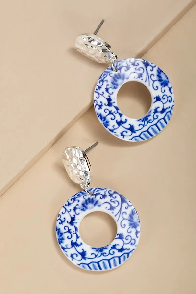 Iva Santorini Circle Drop Earrings