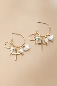 Thelma Mixed Style Shaky Charm Earrings