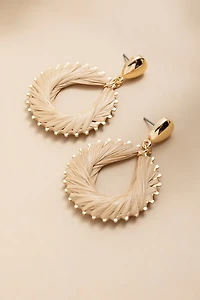 Maribel Raffia Wrap Drop Earrings