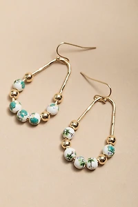 Ines Ceramic Bead On Teardrop Earrings