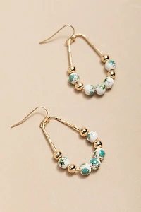 Ines Ceramic Bead On Teardrop Earrings