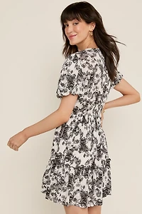 Martha Tie Front Paisley Mini Dress