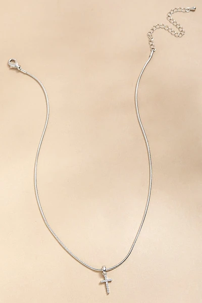 Kelli Snake Chain With Cross Pendant Necklace