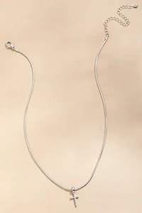 Kelli Snake Chain With Cross Pendant Necklace