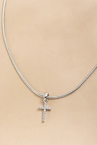 Kelli Snake Chain With Cross Pendant Necklace
