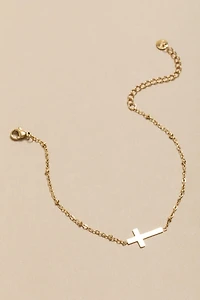 Doris Stainless Steel Cross Bracelet