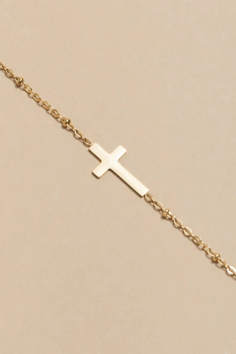 Doris Stainless Steel Cross Bracelet