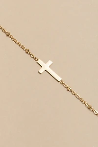 Doris Stainless Steel Cross Bracelet