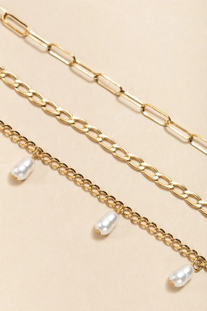 Loretta Stainless Steel Chain Bracelet Set