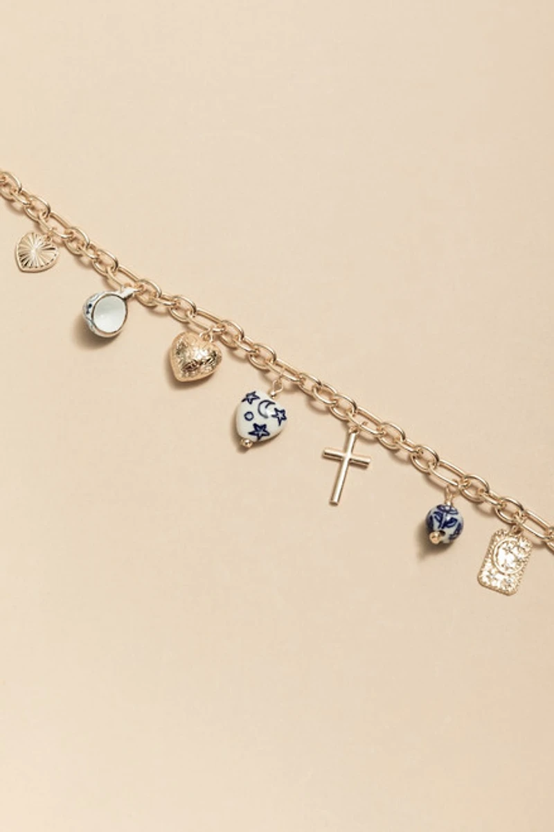 Pamela Ceramic Teacup Charm Necklace