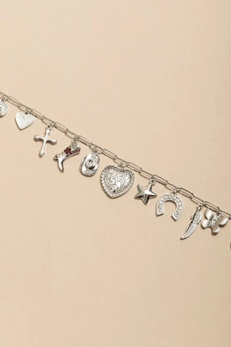 Rose Western Charm Single Strand Necklace