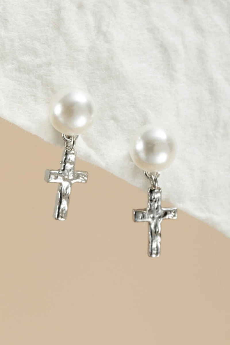 Kathy Cross On Pearl Drop Earrings