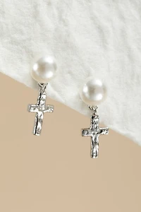 Kathy Cross On Pearl Drop Earrings