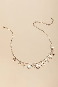 Denise Charms On Pearls Necklace