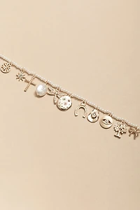 Denise Charms On Pearls Necklace