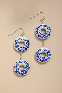 Bonnie Double Ceramic Donut Drop Earrings