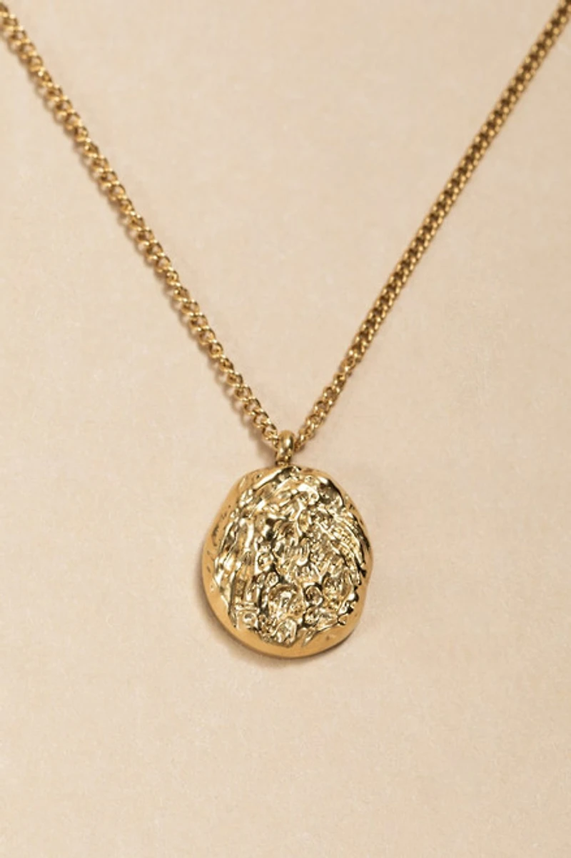 Jennie Stainless Steel Teardrop Pendant Necklace