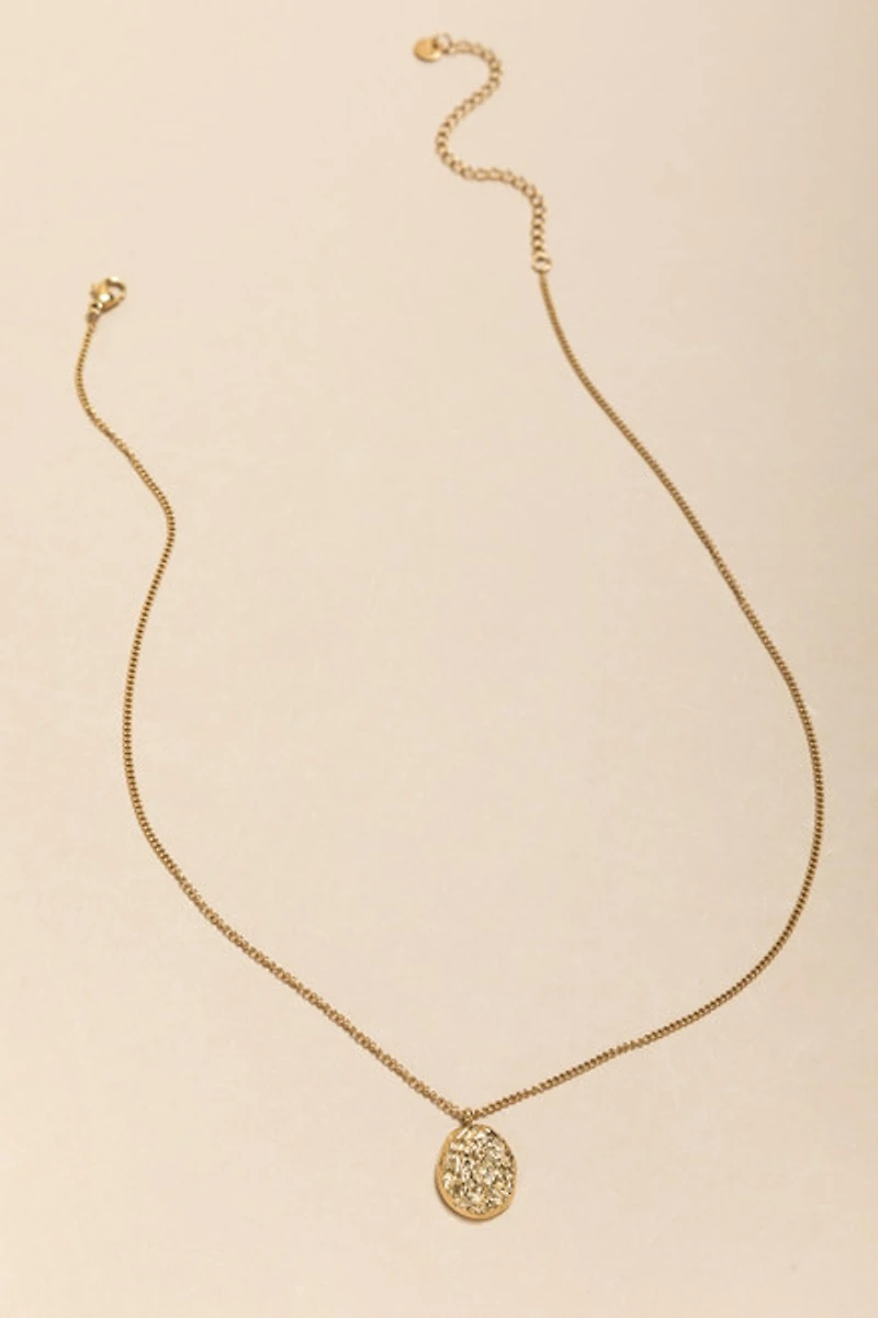 Jennie Stainless Steel Teardrop Pendant Necklace