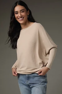 Josie Long Sleeve Dolman Top Taupe