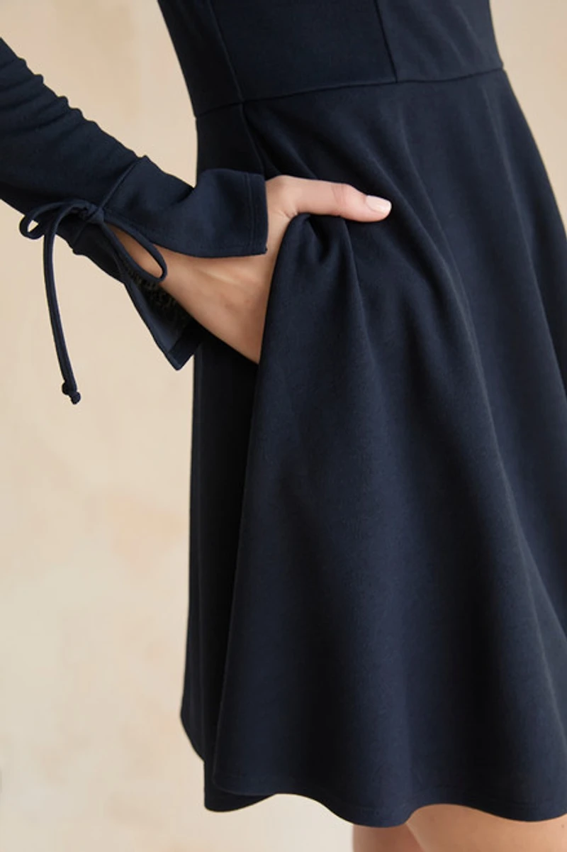Rene Long Sleeve Waisted Mini Dress