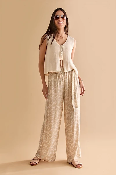 Rae Floral Fluid Tie Waist Pants