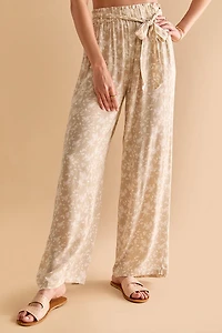 Rae Floral Fluid Tie Waist Pants