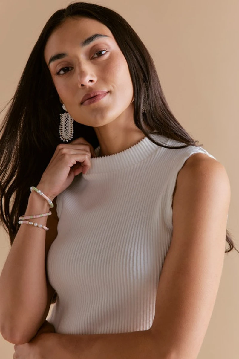 Sequoia Brushed Rib Tank Top White