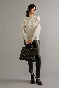Marilyn Fairisle Pullover Sweater Gray